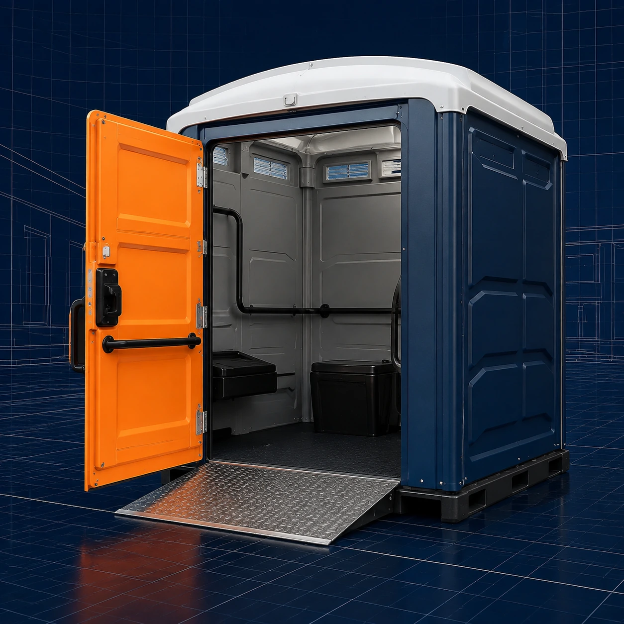 Portable restroom rental planning for Renova, MS